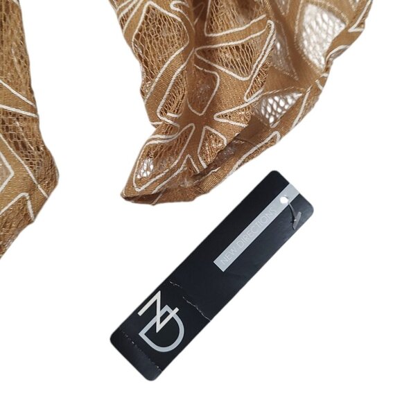 New Directions Womens Long Sleeve Semi-Sheer Pullover Blouse Top Size Medium NWT - Picture 5 of 7